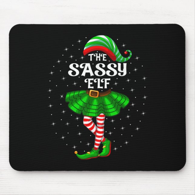 Mousepad Xmas Family Matching Women Girls Mom The Sy Elf Ch (Frente)