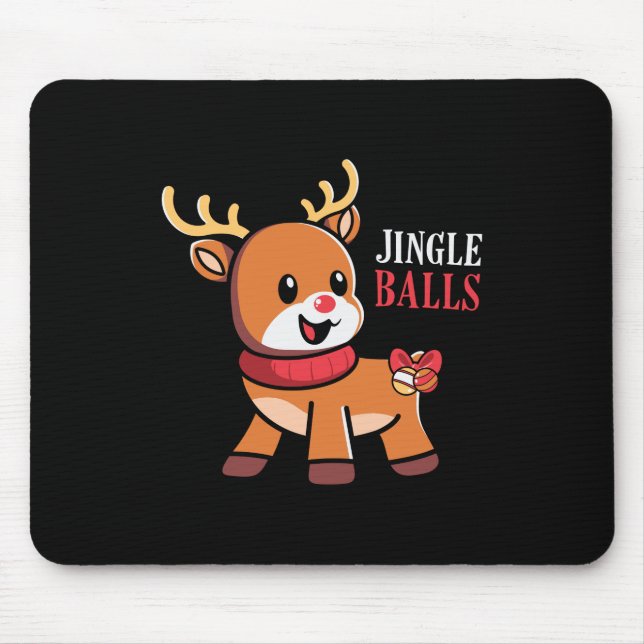 Mousepad Xmas Gift Jingle Balls Reindeer (Frente)