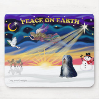 Mousepad Xmas Sunrise - Tibetano Terrier (BW)