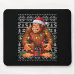 Mousepad Xmas Sweater Style Ugly Santa Hat Bigfoot Christma<br><div class="desc">Estilo de Sweet Xmas Feio Santa Hat Bigfoot</div>