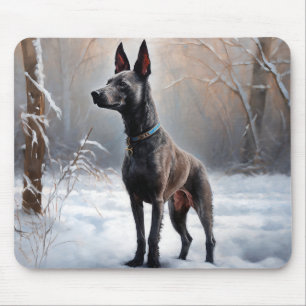 Mousepad Xoloitzcuintli Deixa-o nevar no Natal