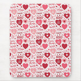 Mousepad XOXO & Sempre Minha Rosa Vermelho