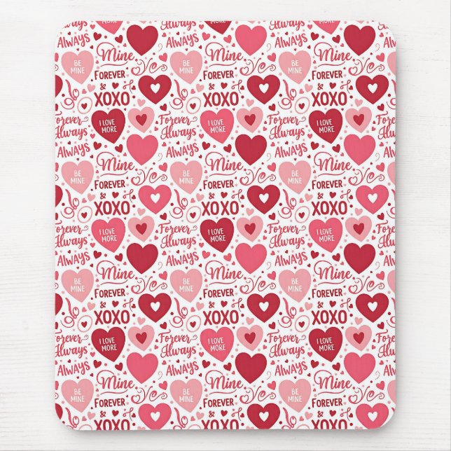 Mousepad XOXO & Sempre Minha Rosa Vermelho (Frente)