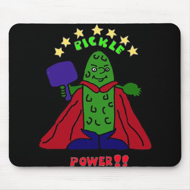 Mousepad XX- desenhos animados de Pickleball do super-herói (Frente)