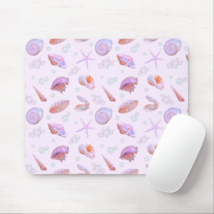 Mousepad Y2K Mermaidcore Iridescente Oceano Pastel Roxo
