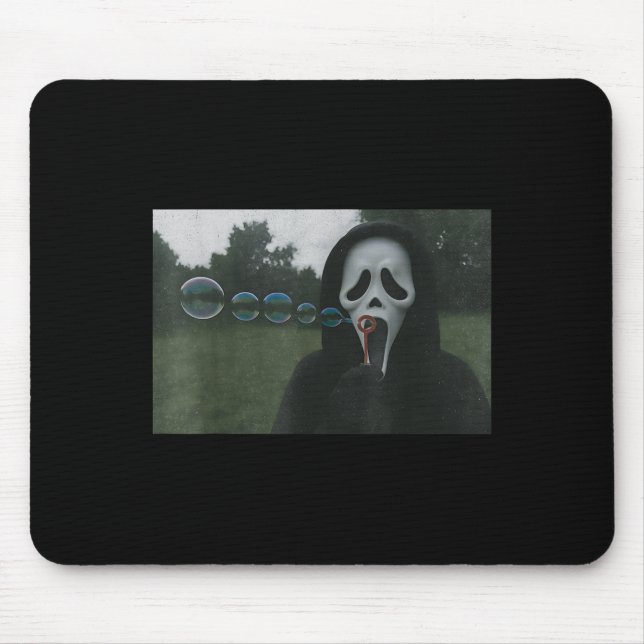 Mousepad Y Face Soprando Bolhas Engraçadas Horror Halloween (Frente)