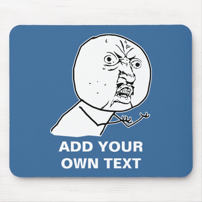 Mousepad y u nenhum rofl cómico do lol da cara da raiva (Frente)