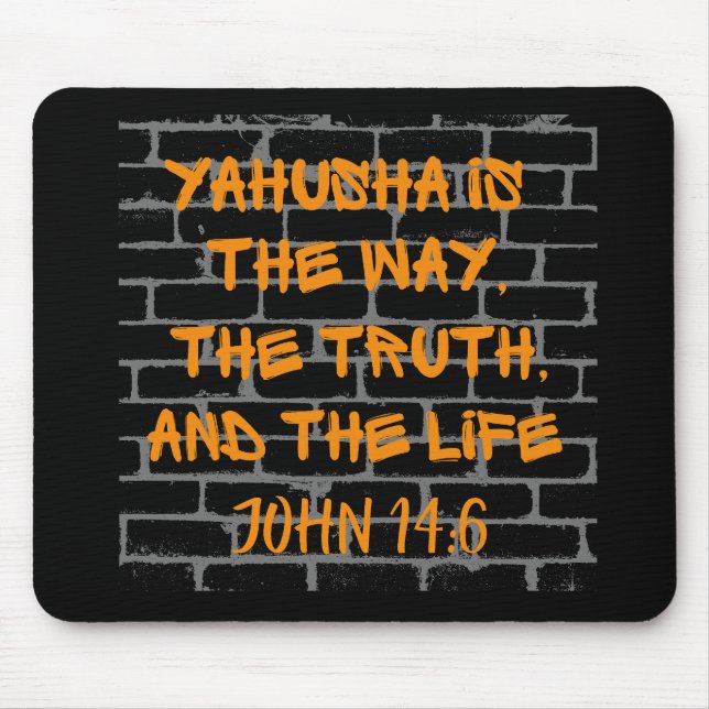 Mousepad Yahusha é o caminho da verdade e da vida (Frente)