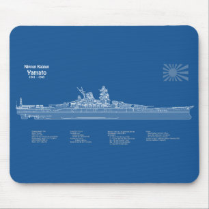 Mousepad Yamato - Planos de Impressão Blueprint de Entrega