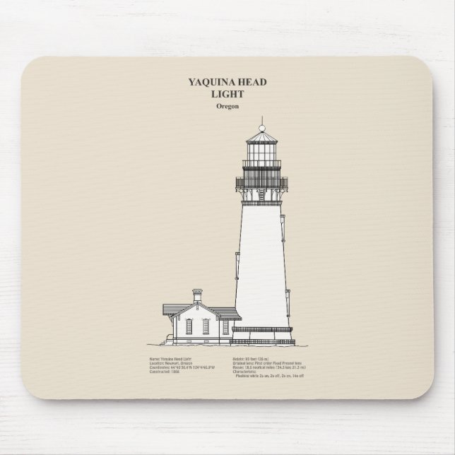 Mousepad Yaquina Head Lighthouse - Oregon - SBD (Frente)
