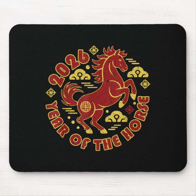 Mousepad Year Of The Horse 2026 Chinese New Year Horse Lant (Frente)