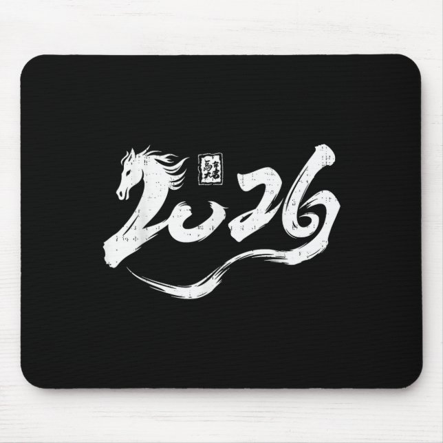 Mousepad Year Of The Horse 2026 Lunar New Year Chinese Zodi (Frente)