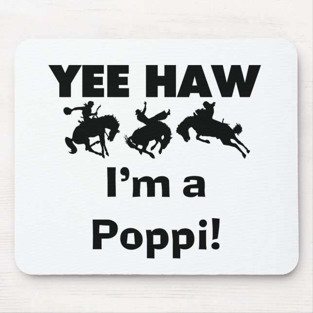 Mousepad Yee Haw, sou uma camiseta e presentes (Frente)