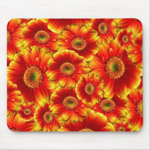 Mousepad Yellow e Orange Gerbera Daisies