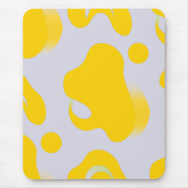 Mousepad Yellow Organic Abstract  (Frente)