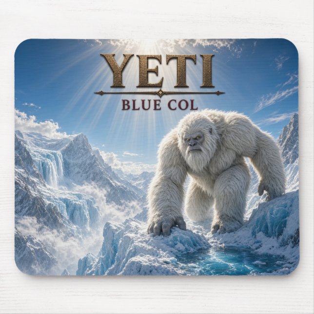 Mousepad Yeti Azul Col Dark Realism (Frente)