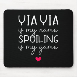 Mousepad Yiayia é o meu nome estragar é o meu jogo engraçad