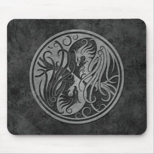 Mousepad Yin de pedra escuro Yang Phoenix