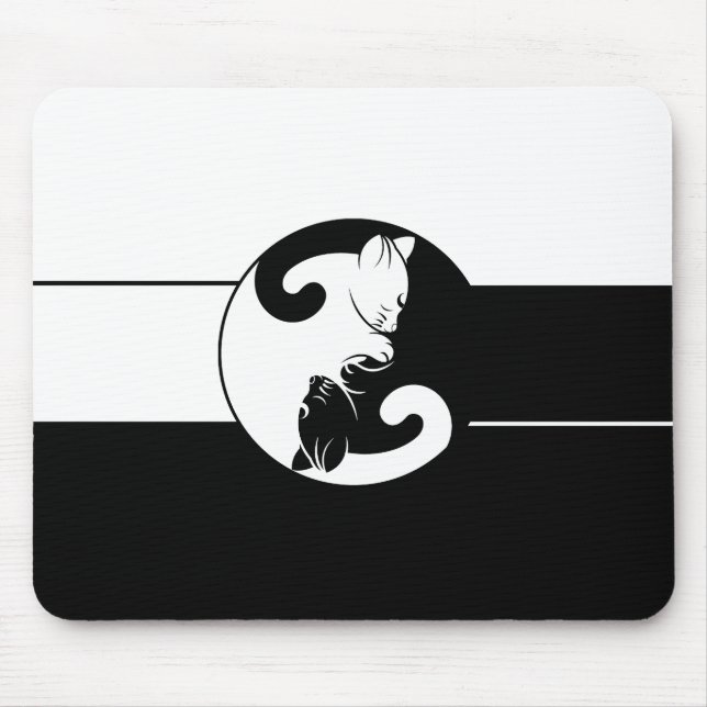 Mousepad Yin yang cats (Frente)