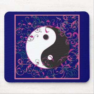 Mousepad Yin & Yang Floral Design