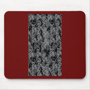 Mousepad Ying Yang Cinzas Dragon