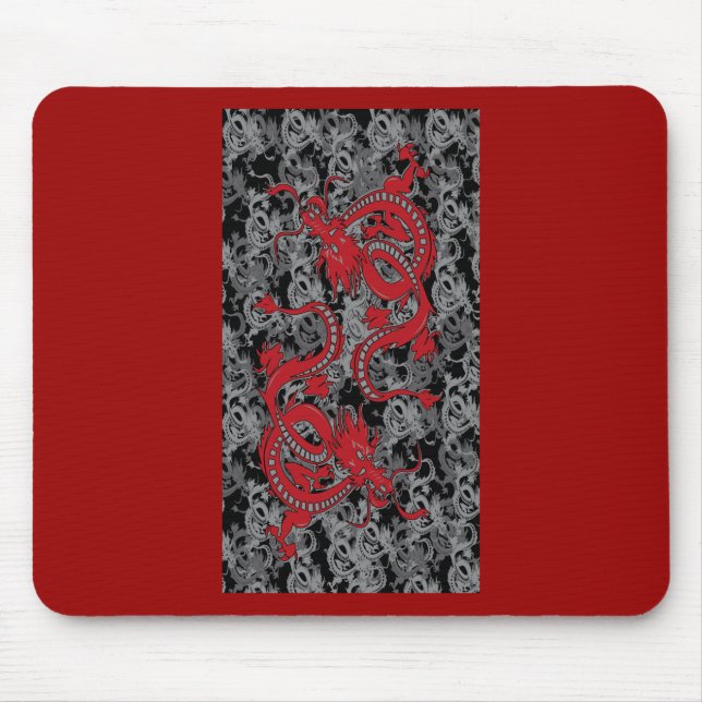 Mousepad Ying Yang Red Dragon (Frente)