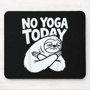 Mousepad Yoga Engraçado Preguiçoso Bicho-Preguiça Fitness H