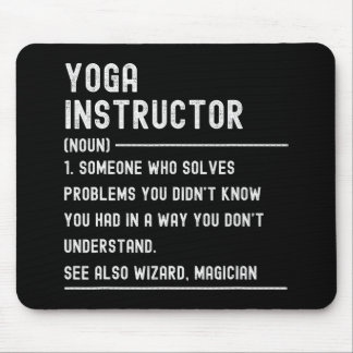 Mousepad Yoga Instructor Definition Shirts Funny Job Title 