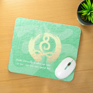Mousepad Yoga Instructor Meditation Pose Zen Om Sign Quotes