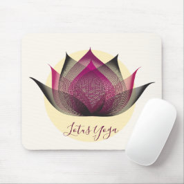 Mousepad Yoga Única da Arte da Flor Amarela rosa