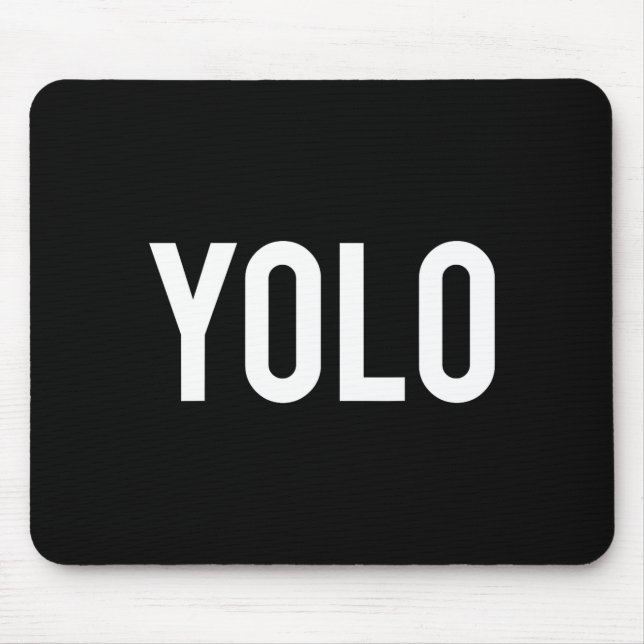 Mousepad Yolo - Camiseta Divertida Presente de Hip Hop Rap  (Frente)