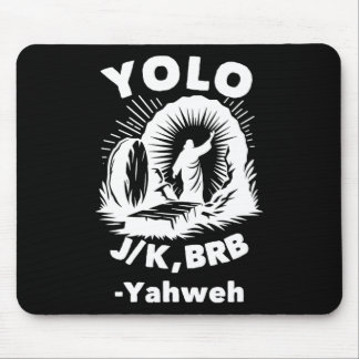 Mousepad Yolo Jk Brb Jesus Yahweh Ressurreição Cristão Ea