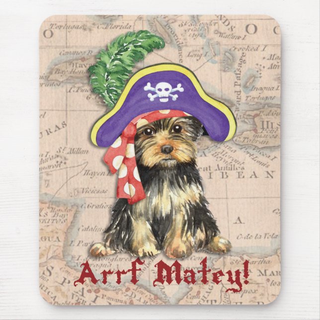 Mousepad Yorkie Pirate (Frente)