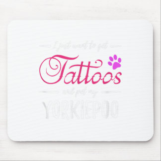 Mousepad Yorkiepoo Cachorro Tatuagem Engraçada Cachorro Mãe
