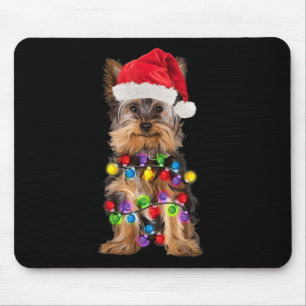 Mousepad Yorkshire Natal Yorkie Dog Santa Hat Natal