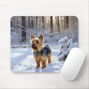 Mousepad Yorkshire Terrier Deixe Nevar Natal