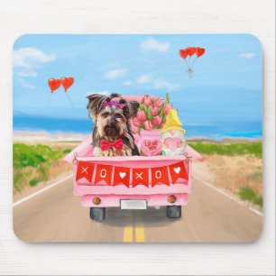 Mousepad Yorkshire Terrier Dog Dia de os namorados Truck He