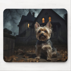 Mousepad Yorkshire Terrier Halloween Assustador