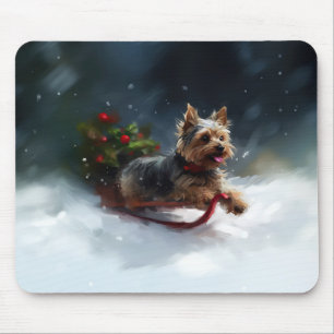 Mousepad Yorkshire Terrier Natal neve inverno