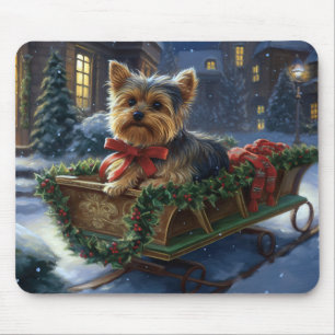 Mousepad Yorkshire Terrier Temporada de Natal