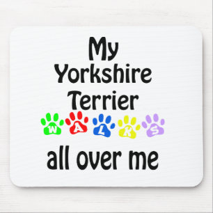 Mousepad Yorkshire Terrier Walks Design