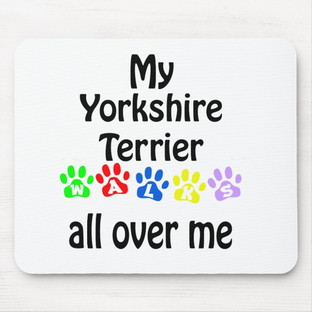 Mousepad Yorkshire Terrier Walks Design (Frente)