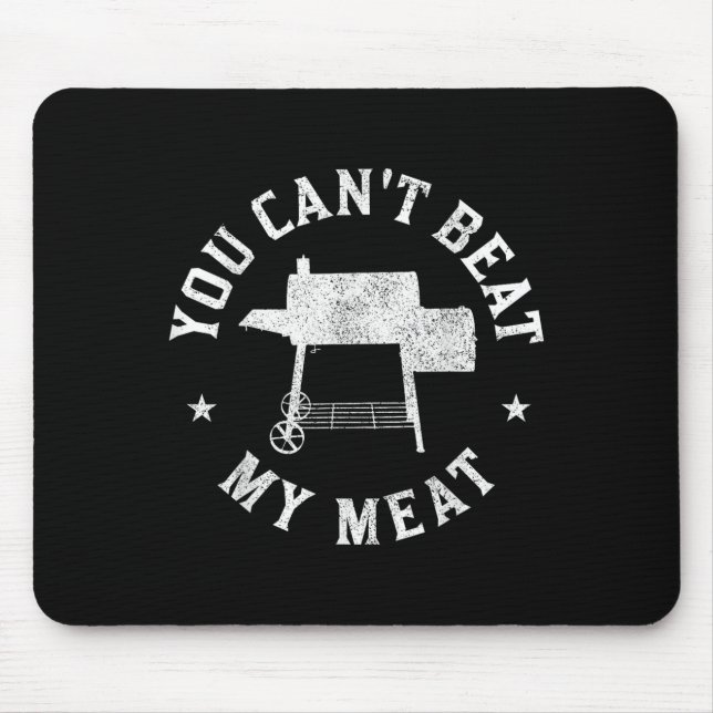 Mousepad You Can't Beat My Meat Bbq Grilling Chef Funny Gri (Frente)