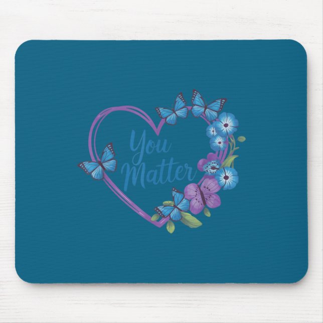 Mousepad You Heart Suicide Prevention Awareness  (Frente)