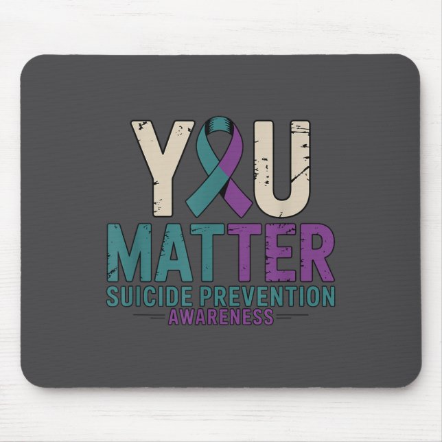 Mousepad You Suicide Prevention Awareness Ribbon  (Frente)