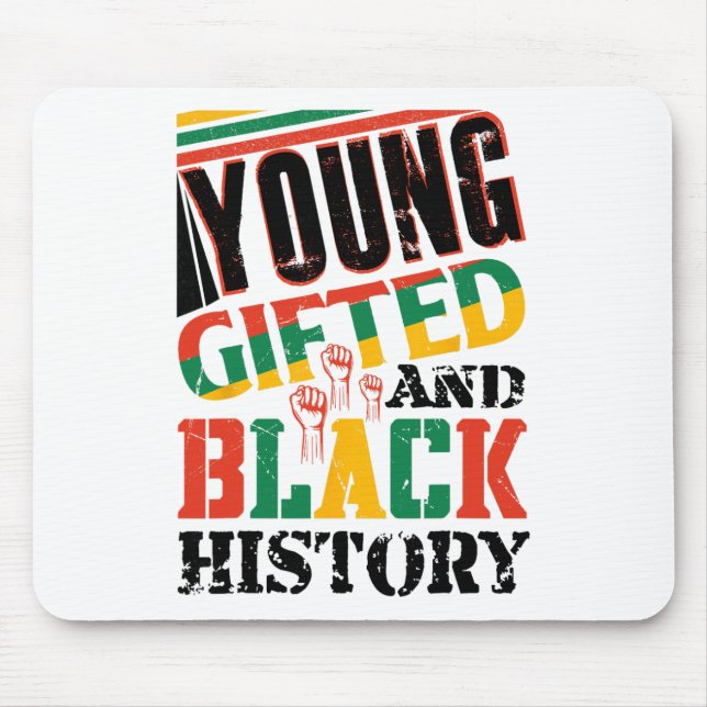 Mousepad Young Gifted And Black History  (Frente)