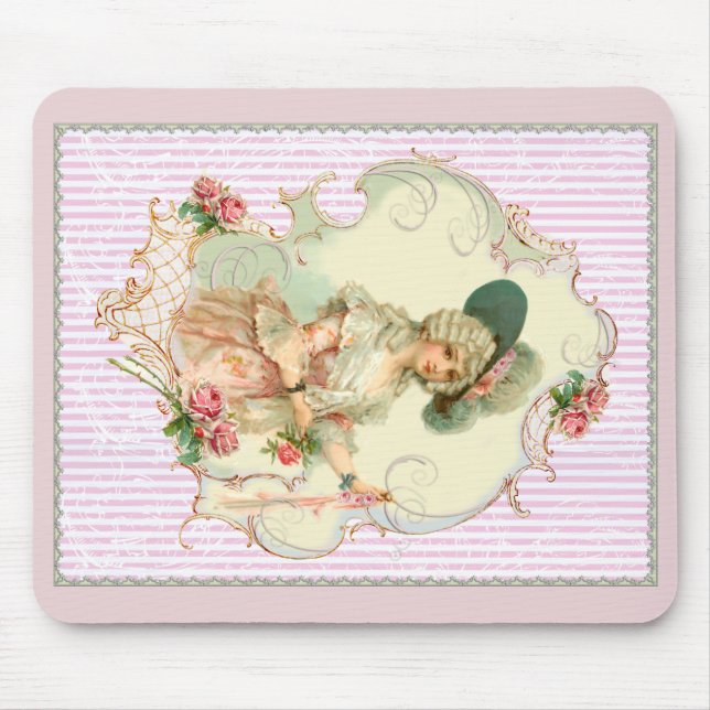 Mousepad Young Marie Antoinette Pink Roses (Frente)