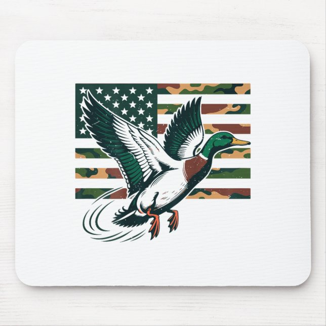 Mousepad Youth Camo Mallard Duck Hunting Camouflage America (Frente)