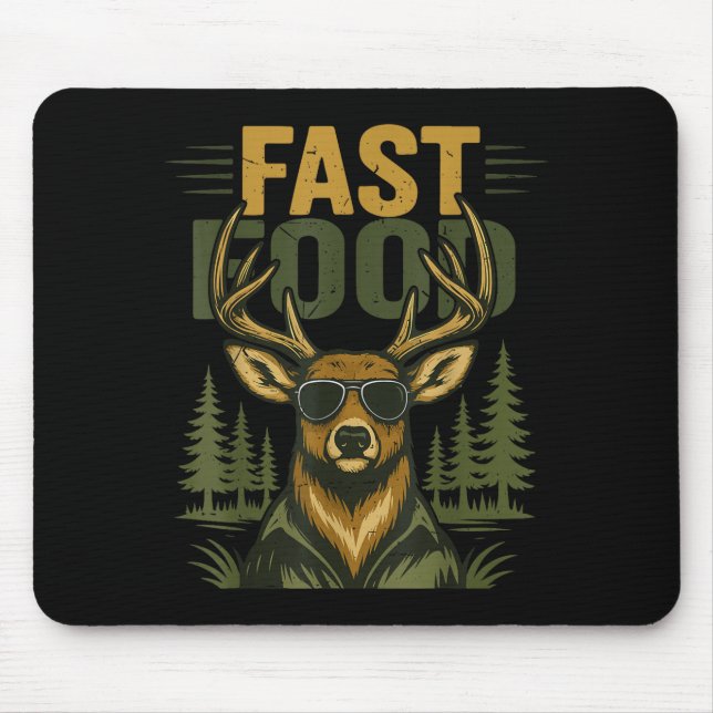 Mousepad Youth Men Fast Food Camo Deer Hunting Boy Teen Hun (Frente)