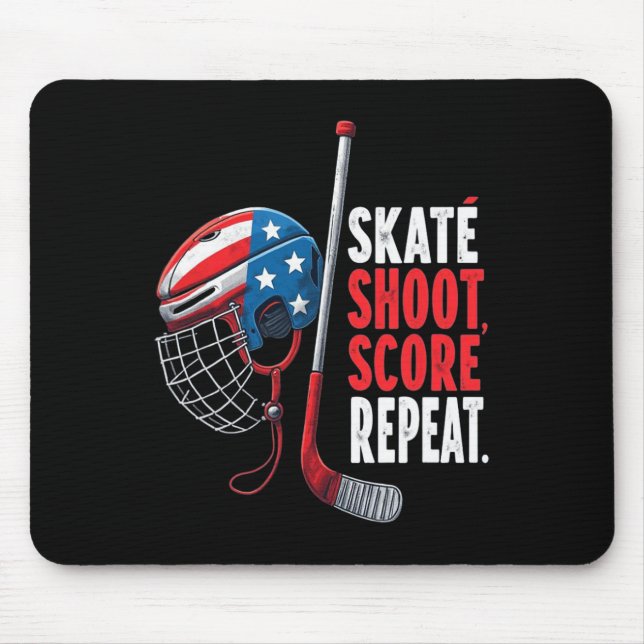 Mousepad Youth Usa Ice Hockey Jersey Ice Boys Hockey Birthd (Frente)